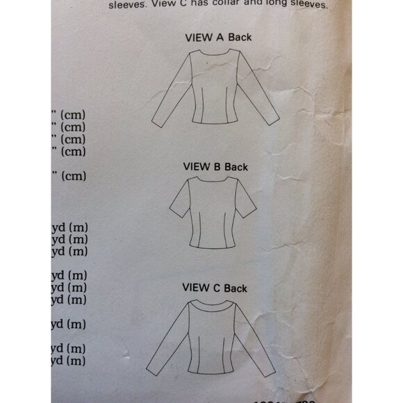 Misses Blouse Pattern Long or Short Sleeve XS - XL Kwik Sew 2103 UNCUT Sealed - Picture 6 of 7